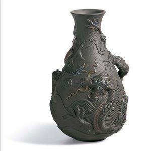 Bud vase (gray/black) by Lladro
